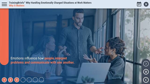 TrainingBriefs® Why Handling Emotionally Charged Situations at Work Matters